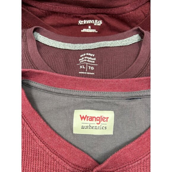 Bundle Of 3 Thermal Henley Long Sleeve Shirts XL-Wrangler St. Johns Bay Old Navy - Picture 6 of 6